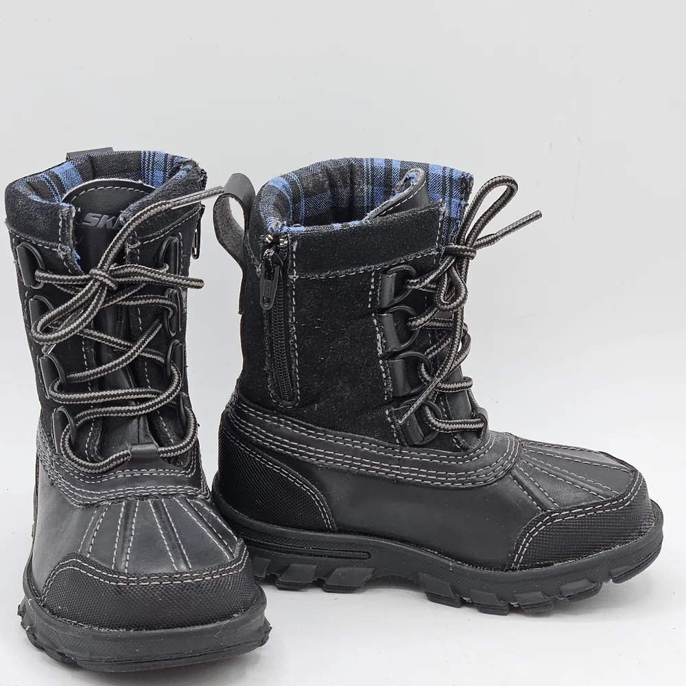 Sketchers Skx Black Waterproof Winter Boots Size 6